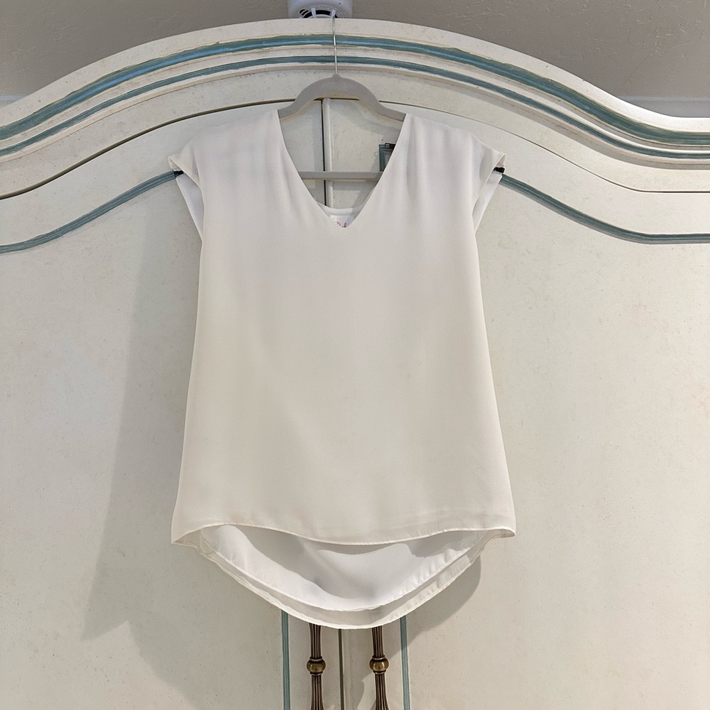 Parker white tank top blouse